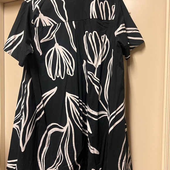 Rachel Zoe/Anthropologie Black and White Short Sleeve Shirt Dress - Picture 4 of 6